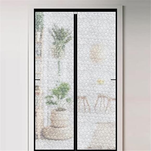 Magnetic Thermal Insulated Door Curtain 32 x 80 inch, Transparent Door Cover - Picture 8 of 8